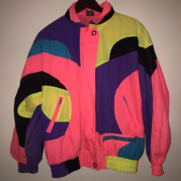Jackets & Blazers - Funky Neon Jacket // Abstract 90s